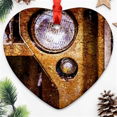 Vintage Off Roader Car Headlight Ornament (heart) by FunnyCow