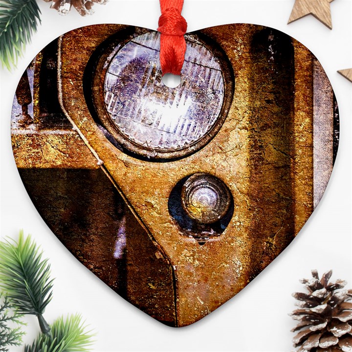 Vintage Off Roader Car Headlight Ornament (Heart)