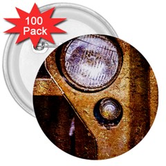 Vintage Off Roader Car Headlight 3  Buttons (100 Pack)  by FunnyCow