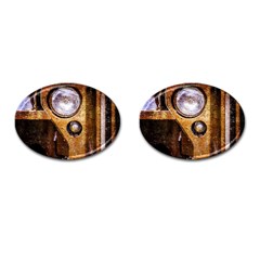 Vintage Off Roader Car Headlight Cufflinks (oval) by FunnyCow