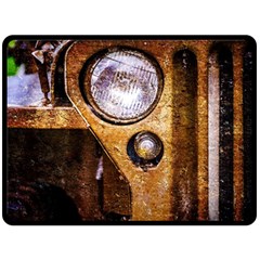 Vintage Off Roader Car Headlight Fleece Blanket (large)  by FunnyCow