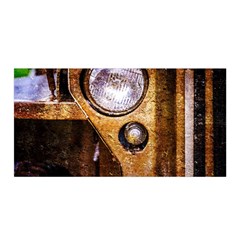 Vintage Off Roader Car Headlight Satin Wrap by FunnyCow