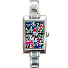 Time To Choose A Scooter Rectangle Italian Charm Watch by FunnyCow