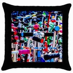 Time To Choose A Scooter Throw Pillow Case (black) by FunnyCow