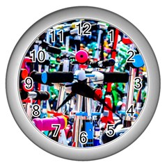 Time To Choose A Scooter Wall Clock (silver) by FunnyCow