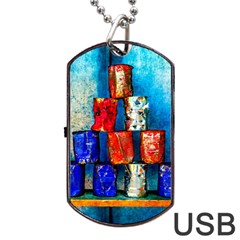 Soup Cans   After The Lunch Dog Tag USB Flash (One Side)