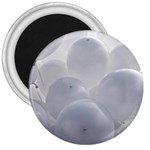 White Toy Balloons 3  Magnets Front