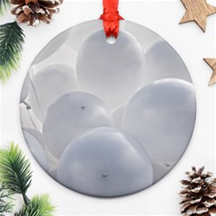 White Toy Balloons Ornament (round) by FunnyCow