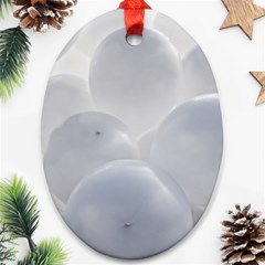 White Toy Balloons Ornament (oval) by FunnyCow