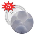 White Toy Balloons 2.25  Buttons (10 pack)  Front