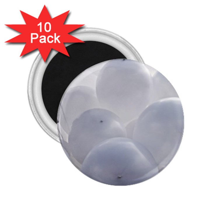 White Toy Balloons 2.25  Magnets (10 pack) 