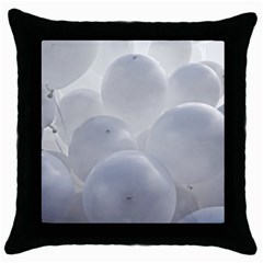 White Toy Balloons Throw Pillow Case (black) by FunnyCow