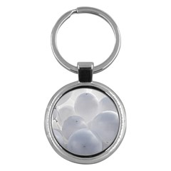 White Toy Balloons Key Chains (round)  by FunnyCow