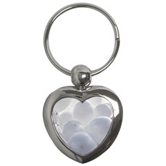 White Toy Balloons Key Chains (heart)  by FunnyCow