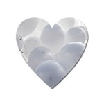 White Toy Balloons Heart Magnet Front