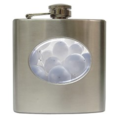 White Toy Balloons Hip Flask (6 Oz) by FunnyCow