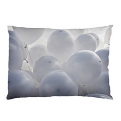 White Toy Balloons Pillow Case by FunnyCow