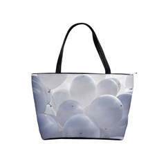 White Toy Balloons Shoulder Handbags by FunnyCow