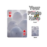 White Toy Balloons Playing Cards 54 (Mini)  Front - Heart10