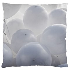 White Toy Balloons Large Cushion Case (one Side) by FunnyCow