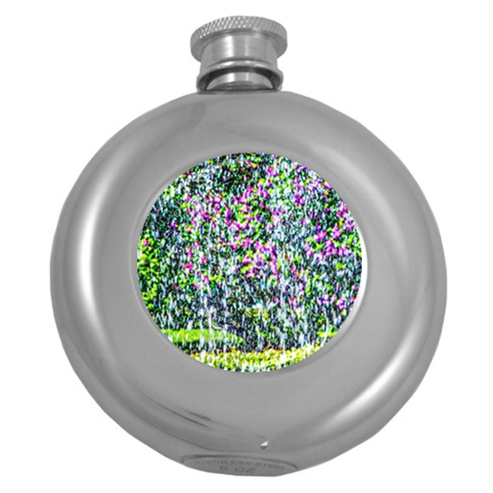 Lilacs Of The First Water Round Hip Flask (5 oz)