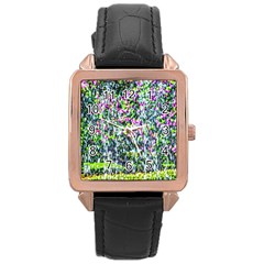 Lilacs Of The First Water Rose Gold Leather Watch  by FunnyCow