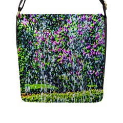 Lilacs Of The First Water Flap Messenger Bag (l)  by FunnyCow