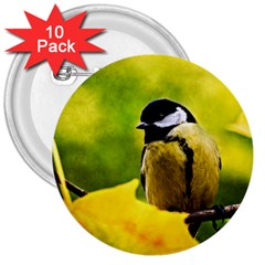 Tomtit Bird Dressed To The Season 3  Buttons (10 Pack)  by FunnyCow