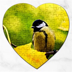 Tomtit Bird Dressed To The Season Jigsaw Puzzle (heart)