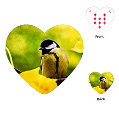 Tomtit Bird Dressed To The Season Playing Cards (heart)  by FunnyCow