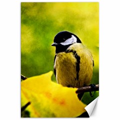 Tomtit Bird Dressed To The Season Canvas 20  X 30   by FunnyCow