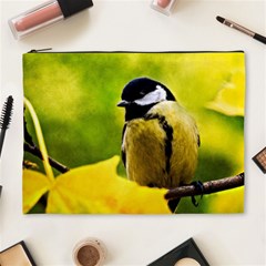 Tomtit Bird Dressed To The Season Cosmetic Bag (xl) by FunnyCow