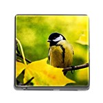 Tomtit Bird Dressed To The Season Memory Card Reader (Square 5 Slot) Front