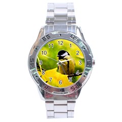 Tomtit Bird Dressed To The Season Stainless Steel Analogue Watch by FunnyCow