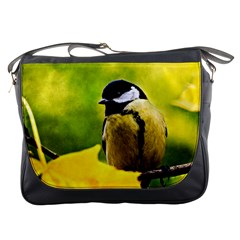 Tomtit Bird Dressed To The Season Messenger Bags by FunnyCow