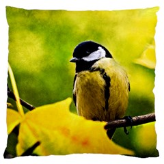 Tomtit Bird Dressed To The Season Large Cushion Case (one Side) by FunnyCow