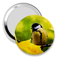 Tomtit Bird Dressed To The Season 3  Handbag Mirrors by FunnyCow