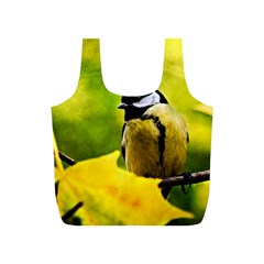 Tomtit Bird Dressed To The Season Full Print Recycle Bags (s)  by FunnyCow