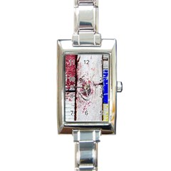 Abstract Art Of Grunge Wood Rectangle Italian Charm Watch by FunnyCow