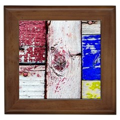 Abstract Art Of Grunge Wood Framed Tiles by FunnyCow