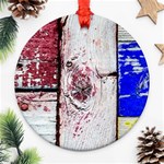 Abstract Art Of Grunge Wood Ornament (Round) Front