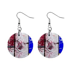 Abstract Art Of Grunge Wood Mini Button Earrings by FunnyCow