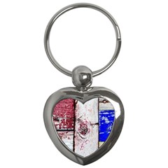 Abstract Art Of Grunge Wood Key Chains (heart)  by FunnyCow