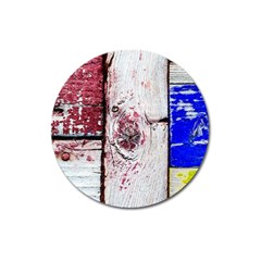 Abstract Art Of Grunge Wood Magnet 3  (round) by FunnyCow