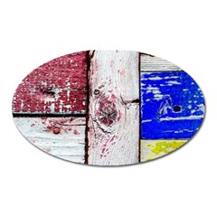 Abstract Art Of Grunge Wood Oval Magnet by FunnyCow