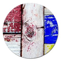 Abstract Art Of Grunge Wood Magnet 5  (round) by FunnyCow