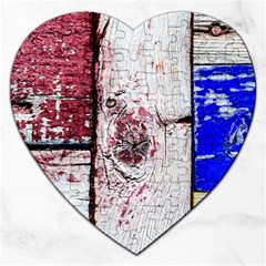 Abstract Art Of Grunge Wood Jigsaw Puzzle (heart) by FunnyCow