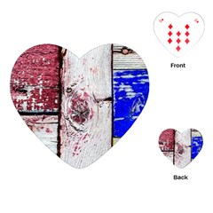 Abstract Art Of Grunge Wood Playing Cards (heart)  by FunnyCow