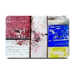 Abstract Art Of Grunge Wood Small Doormat  by FunnyCow