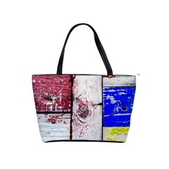 Abstract Art Of Grunge Wood Shoulder Handbags by FunnyCow